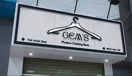 Bảng hiệu thời trang NỮ GEM