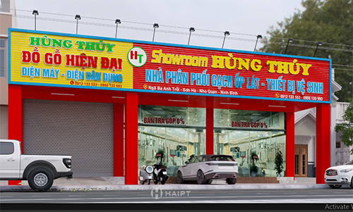 Bảng hiệu gạch ốp lát Thiết bị vệ sinh HÙNG THÚY
