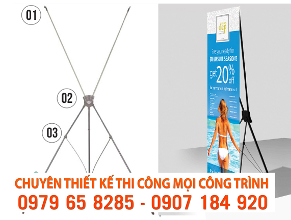 X Standee đẹp giá rẻ tại quận 1