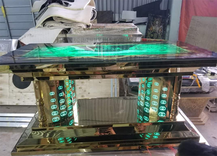 mẫu Bàn inox phòng Karaoke