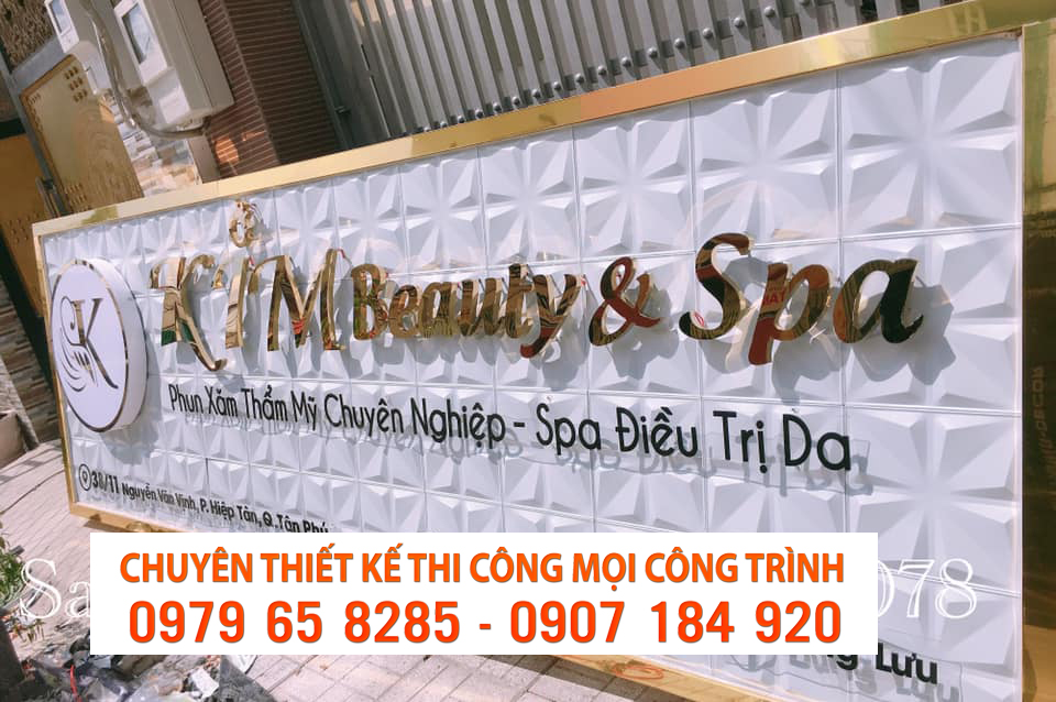 Bảng hiệu khối nhôm 3D giá rẻ tại Quận 4 - TPHCM