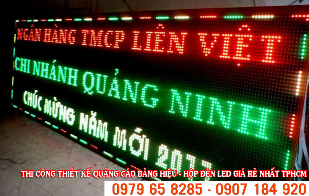 Thiết kế thi công quảng cáo bảng hiệu hộp đèn LED giá rẻ đẹp chất lượng tốt 100% tại TPHCM